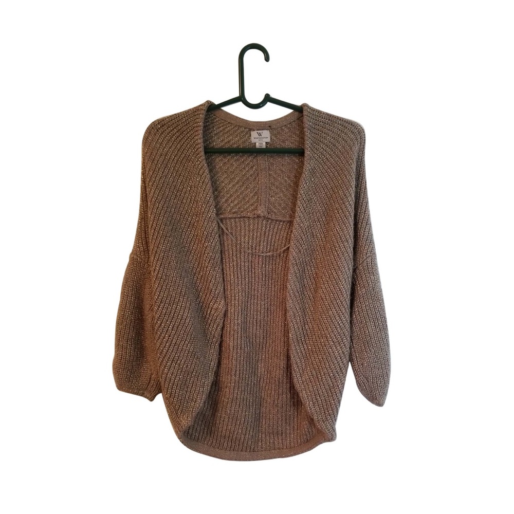 Woman brown cardigan